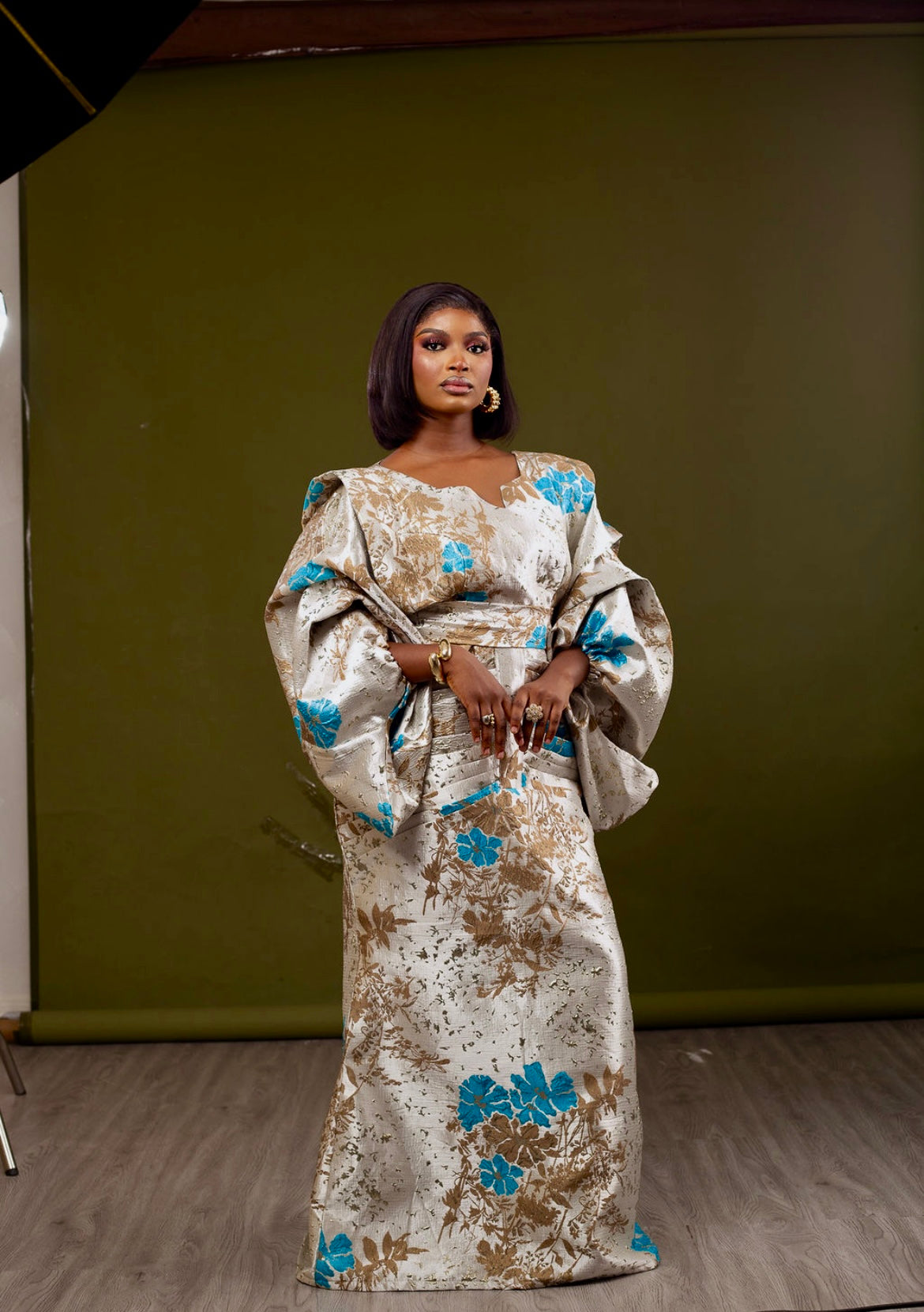 High quality Abike brocade dress