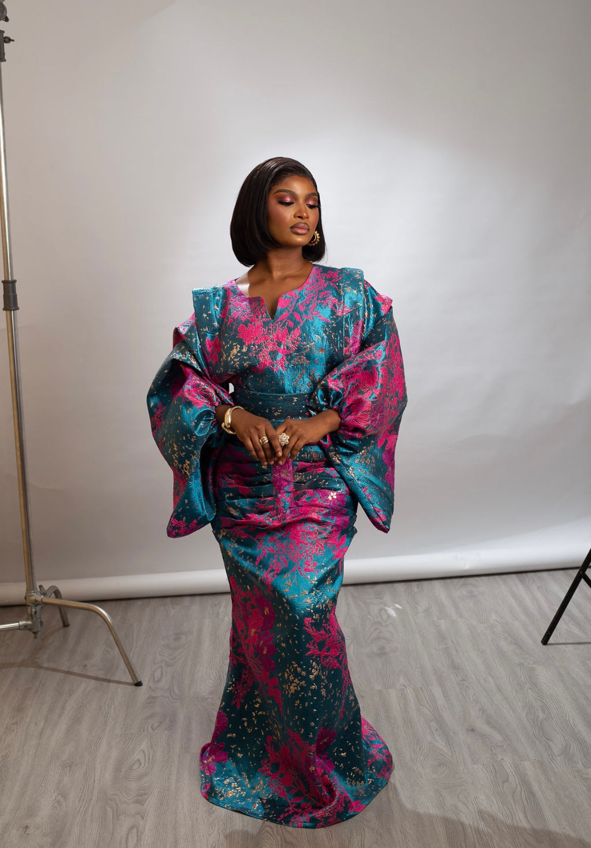 High quality Abike brocade dress