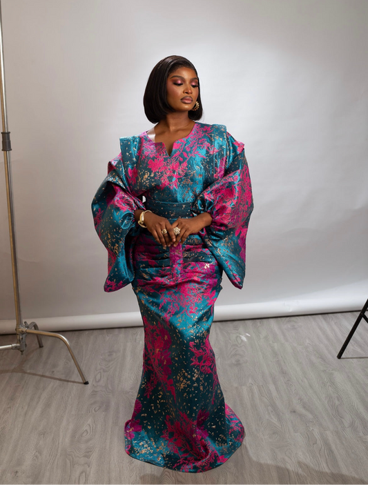 High quality Abike brocade dress
